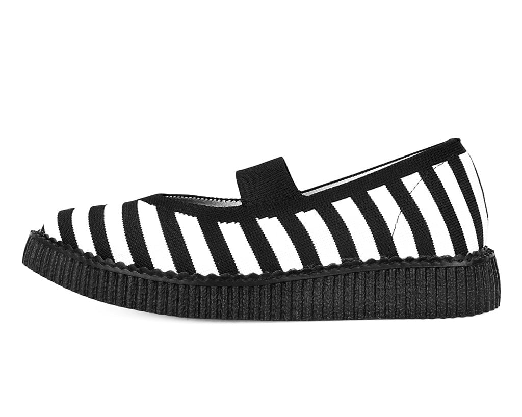 Women's black and white striped 'shoes sale