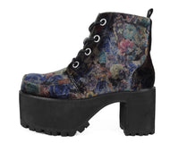 Floral Velvet Nosebleed Boot