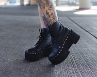 Black TUKskin 7-Eye Dino Flat Boot