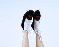 Black Velvet Cherry Ballet Flat