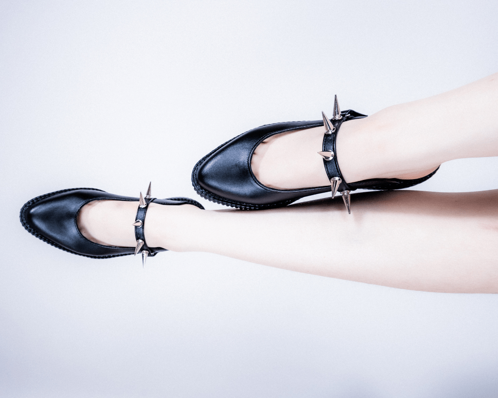 Punk Creeper Sandals Women Spike Studded Genuine Leather Platform