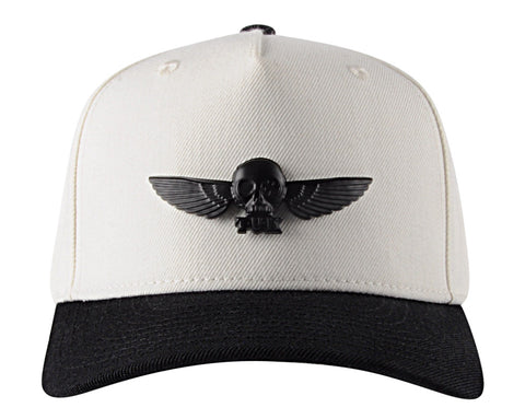 Black & Cream T.U.K. Wing Pin Hat