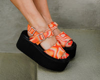 Orange Wavy Strato Sandal