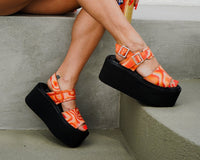 Orange Wavy Strato Sandal