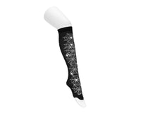 Black Spider Thigh High Sock