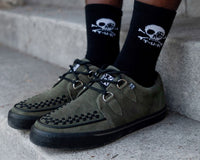 Olive Green Suede Creeper Sneaker