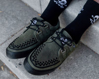 Olive Green Suede Creeper Sneaker