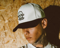 Black & Cream Skull Logo Hat