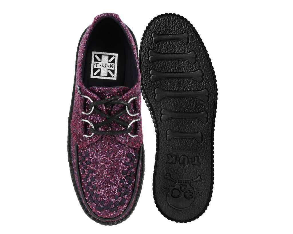 Burgundy hot sale glitter sneakers