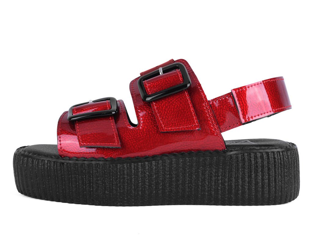 Red Patent 2 Buckle Sandal