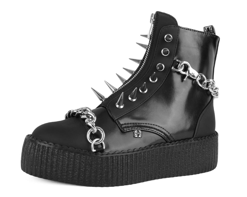 Black Haze Spike & Chain Viva Mondo Boot