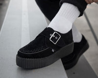 Black Suede Buckle Viva Mondo Creeper