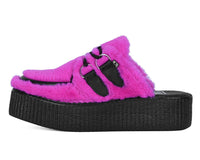 Hot Pink Fuzzy Creeper Mule