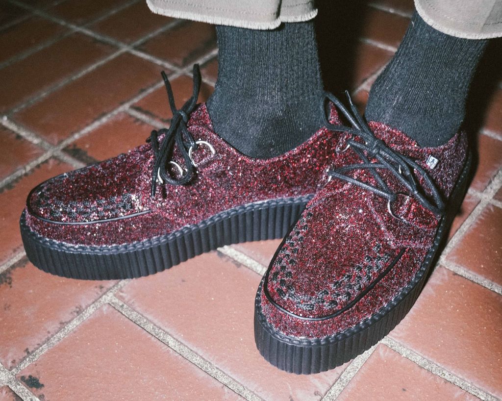 Burgundy Velvet Viva Mondo Creepers