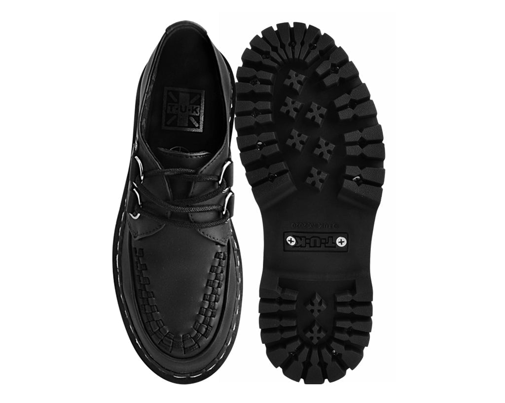 T.U.K. - Doubledecker Creeper Black Tukskin - Sapatos de Mulher