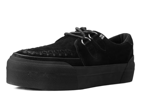 A3093 Black Canvas 8-Eye Sneaker Boot Black
