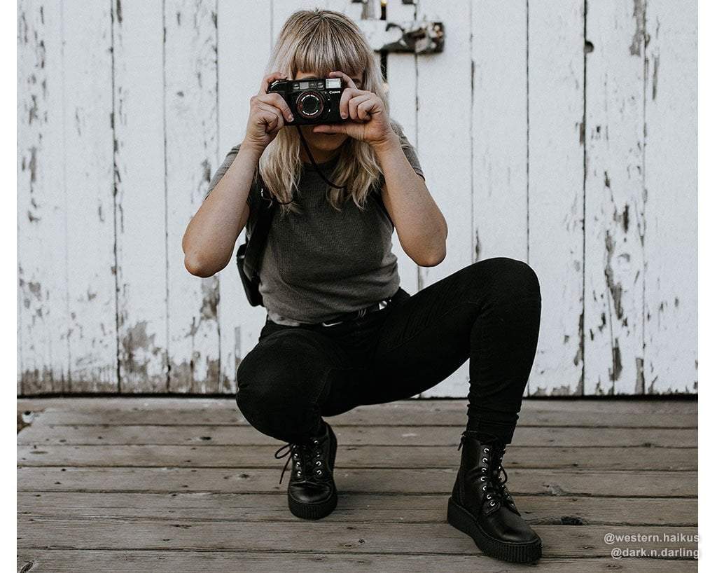 Black TUKskin Vegan Casbah Creeper Boots