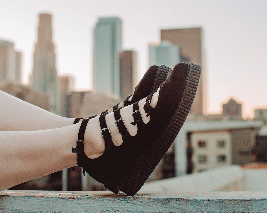 Mary Janes you'll wanna wear every day 😍💘 The Black TUKskin™ Multi-Strap  Pointed Mary Jane Creepers @shanecokerphoto