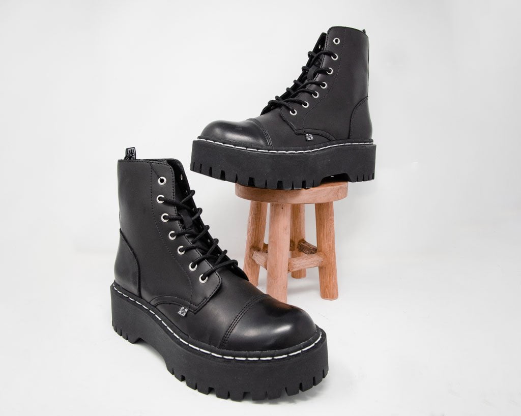 Black 7-Eye Double Decker Boot