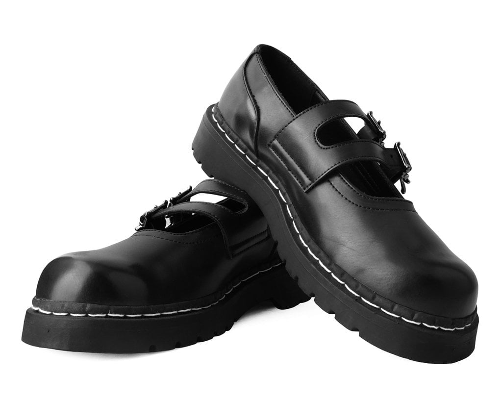 Multi Buckle Platform Mary Jane Shoes - TUK Shoes 