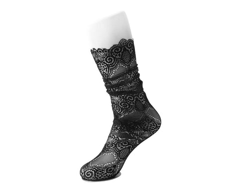 Black Lace Over-The-Knee Sock