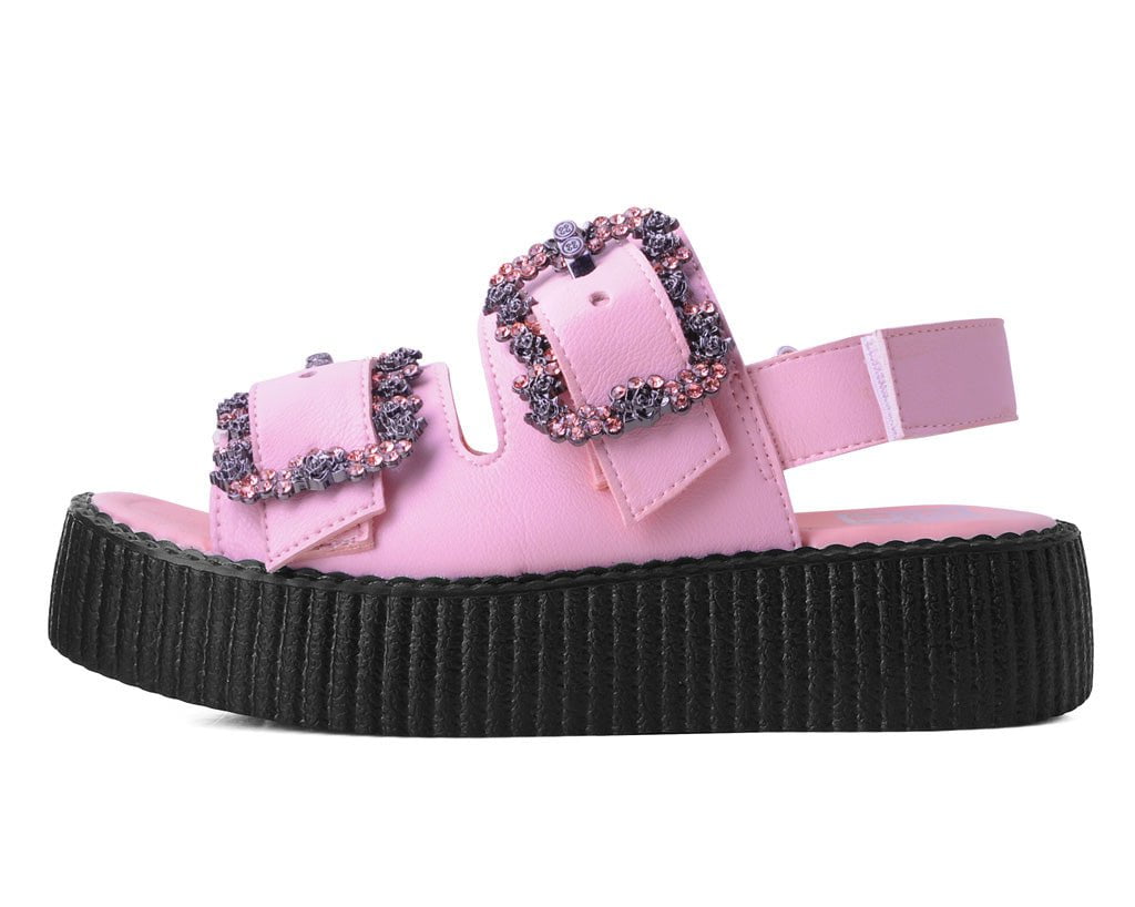 Pink TUKskin™ 2-Buckle Diamond Sandal