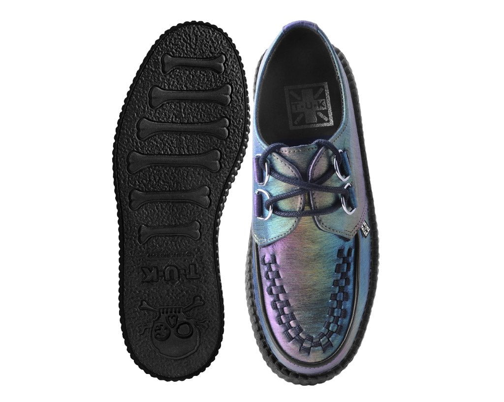 Midnight Blue Velvet Viva Low Sole Vegan Creepers – T.U.K. Footwear Outlet