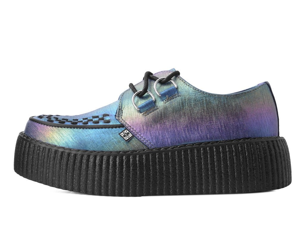 Midnight Blue Velvet Viva Low Sole Vegan Creepers – T.U.K.